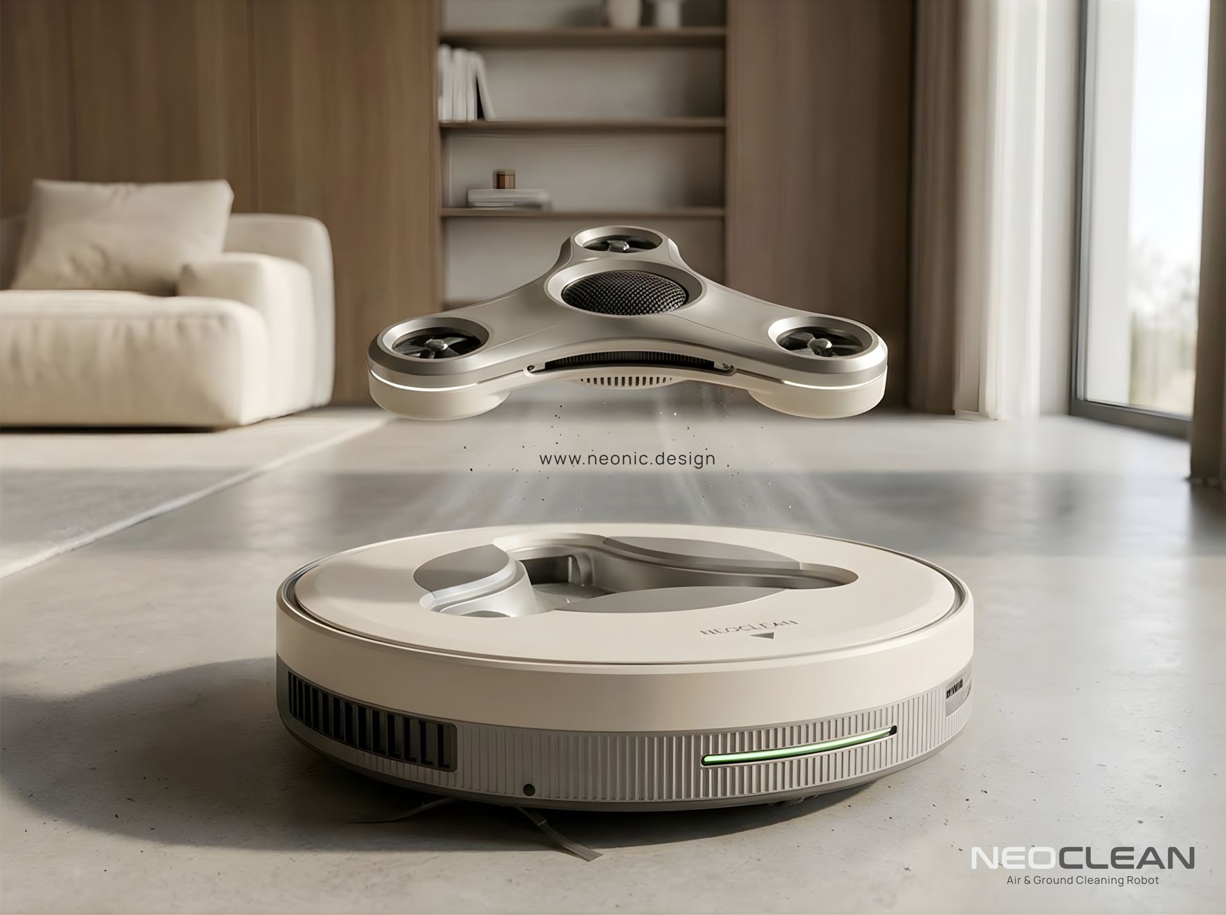 NEONIC DESIGN / Hibrit Ev Temizlik Robotu - 2026